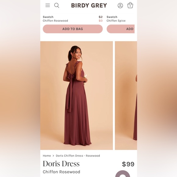 Birdy Grey DORIS Rose Wood Dress - Picture 2 of 4